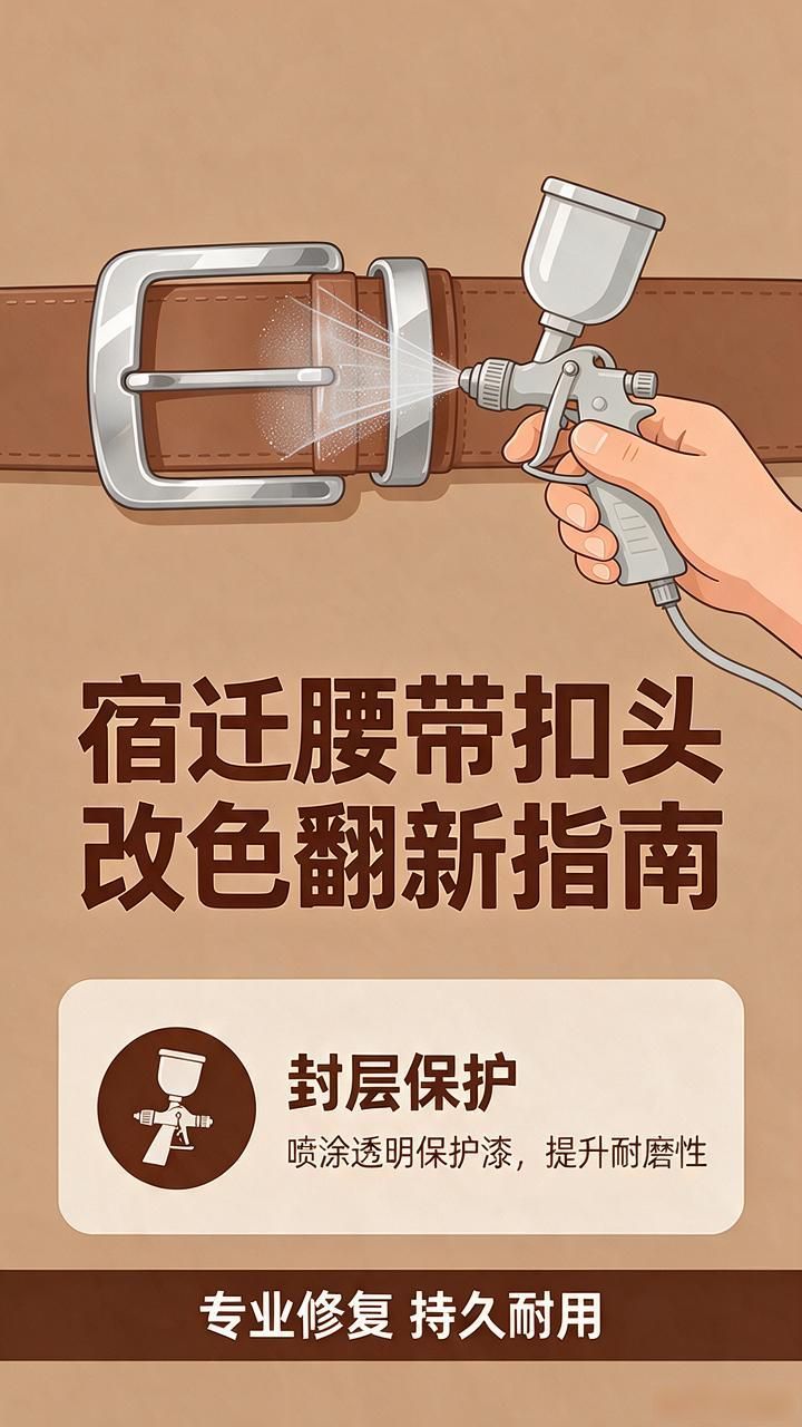 高档腰带扣头改色修复_高档腰带扣头改色维修修复翻新_奢侈品腰带扣头翻新流程